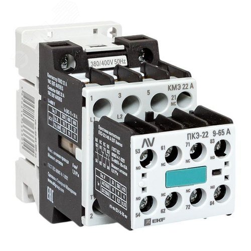 Изображение товара Комплект КМЭ 22А 1NC 400В АС с дополнительными контактами 2НО+2НЗ EKF AVERES (шт)