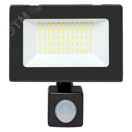 Прожектор светодиодный СДО-3004 с инфракрасным датчиком движения 50 Вт 6500К IP54 LUMA - фото 2