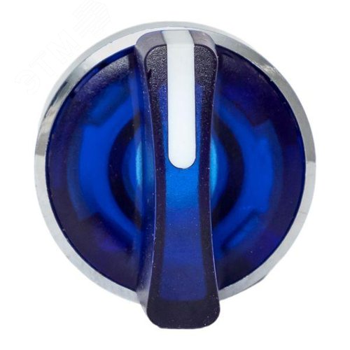 Механизм переключателя исполнительный XB4 синий на 3 положения возвратный без фиксации без подсветки с короткой ручкой PROxima - фото 2