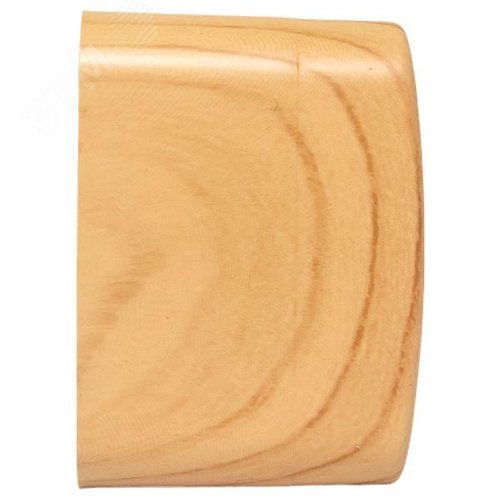 Розетка 2-местная ОП Минск 16А с заземлением светлое дерево - фото 3