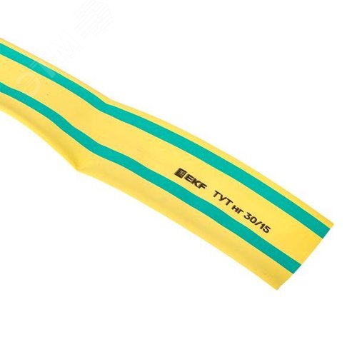 Трубка термоусаживаемая ТУТ нг 30/15 жел-зел рулон PROxima - фото 5