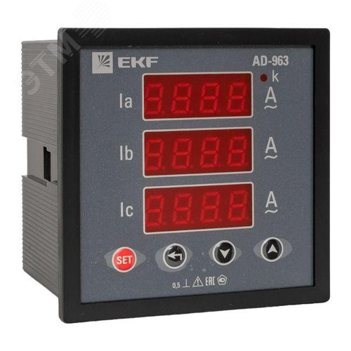 Изображение товара Амперметр цифровой на панель 96х96 трехфазный PROxima (шт)