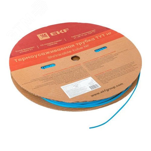 Трубка термоусаживаемая ТУТ нг 2/1 синяя рулон PROxima - фото 4