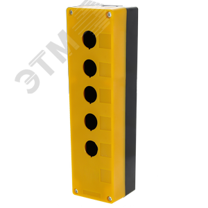 Корпус КП105 пластиковый 5 кнопок желтый - фото 3