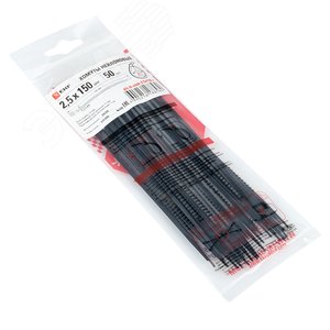 Хомут P6.6 стандартный черный 2.5x150 (50шт) FlexLock PROxima - фото 3