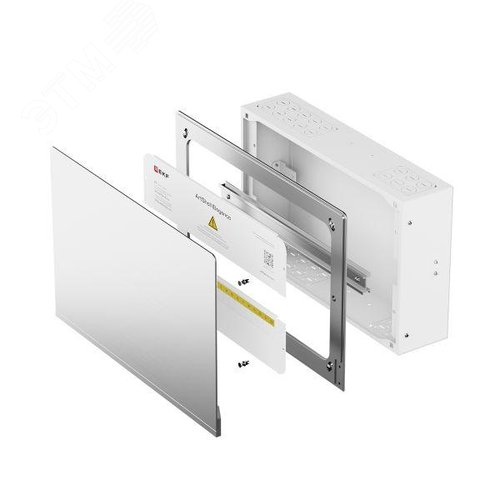 Корпус ArtShell Elegance встраиваемый силовой 22 модуля серебристый металлик - фото 6