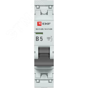 Автоматический выключатель 1P 5А (B) 6кА ВА 47-63N PROxima M636105B EKF - 3