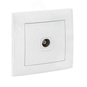 Валенсия розетка телевизионная 1-местная проходная 14дБ-240МГц белая - фото 3