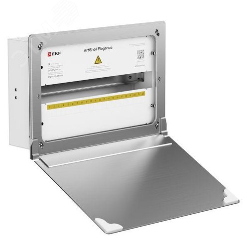 Корпус ArtShell Elegance встраиваемый силовой 22 модуля серебристый металлик - фото 4