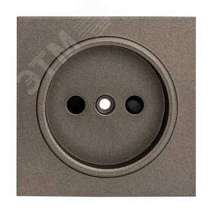 Валенсия лицевая панель розетки 1-местной б/з 10 А графит с защ. штор. - фото 3
