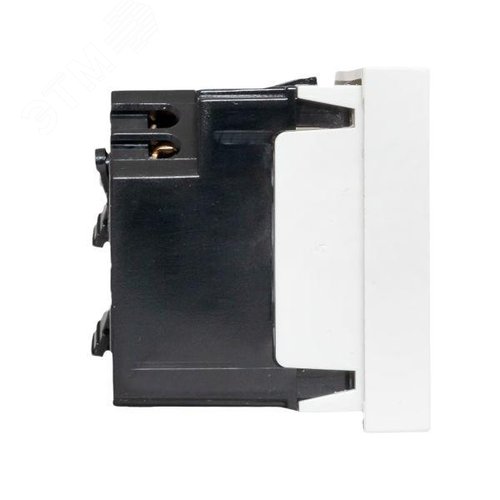 Розетка 45х45 с заземлением 45 градусов быстрозажимные клеммы белая - фото 3