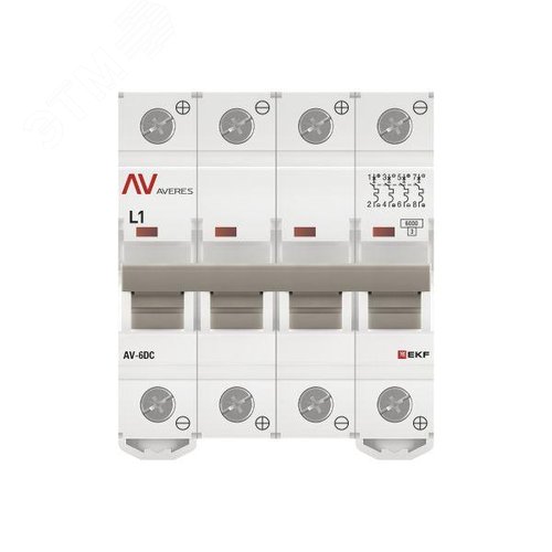 Выключатель автоматический AV-6 DC 4P 1A (L) 6kA AVERES - фото 4