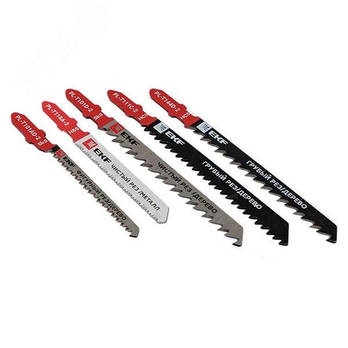Набор пилок для электролобзика Universal (дерево,металл)(SK5+HSS)(5 шт) EKF Expert - фото 1