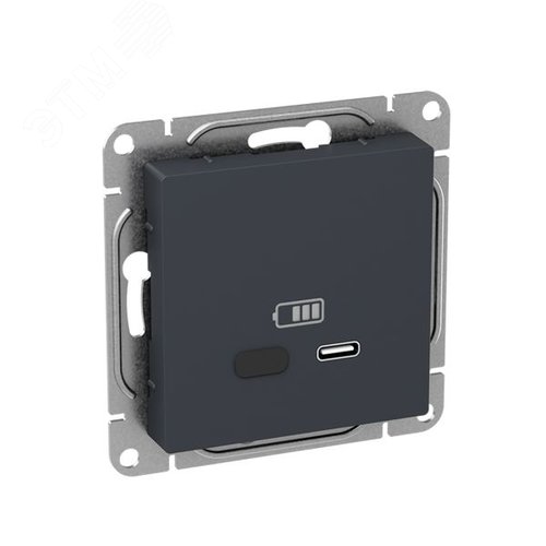 Механизм розетки USB-С  быстрая  графит Эпика EKF - фото 2