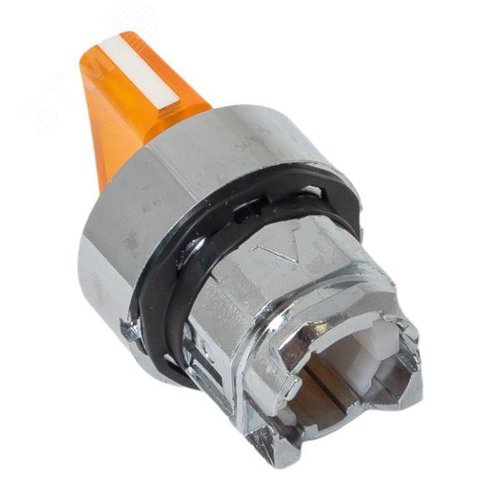 Механизм переключателя исполнительный XB4 желтый на 3 положения возвратный без фиксации с подсветкой с короткой ручкой PROxima - фото 8