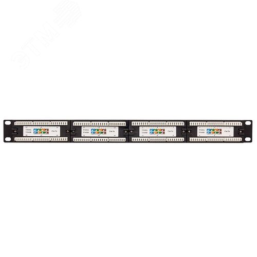 Патч-панель TERACOM 19'' Cat.5E 1U неэкранированная UTP 24 порта RJ-45 110 IDC - фото 4