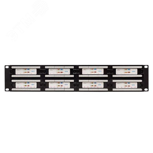 Патч-панель TERACOM CS 19'' Cat.6A 1U полный экран STP 24 порта RJ-45 Dual IDC с органайзером - фото 4