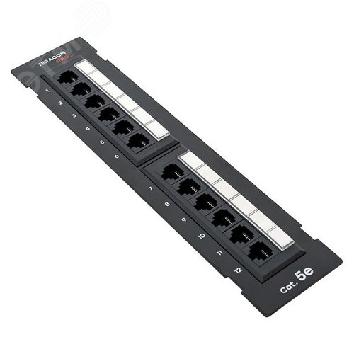 Патч-панель настенная TERACOM PRO Cat.5E неэкранированная UTP 12 портов RJ-45 Dual IDC - фото 2