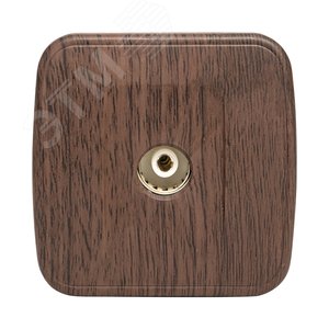 Розетка TV одноместная ОП Минск 75Ом 5-862МГц темное дерево - фото 3