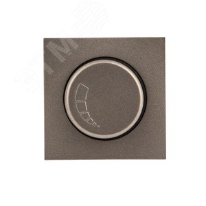 Валенсия лицевая панель светорегулятора 600W 220В графит - фото 1