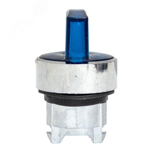 Исполнительный механизм переключателя ХB4 синий на 3 положения возвратный без фиксации, с подсветкой с короткой ручкойой IP65 - фото 5