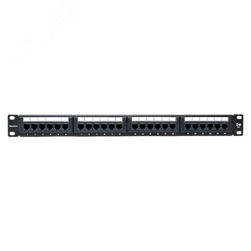 Патч-панель TERACOM 19'' Cat.5E 1U неэкранированная UTP 24 порта RJ-45 110 IDC - фото 2