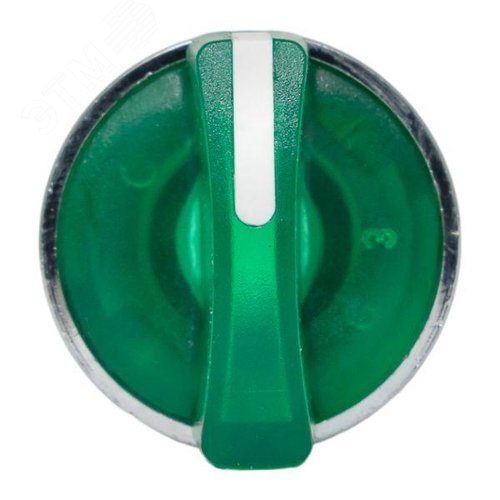 Механизм переключателя исполнительный XB4 зеленый на 2 положения возвратный без фиксации с подсветкой с короткой ручкой PROxima - фото 2