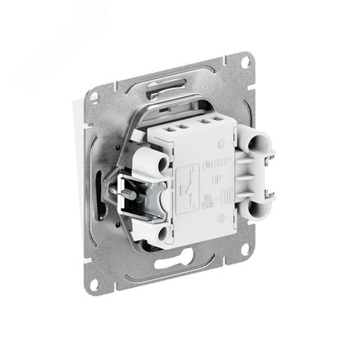 Механизм выключателя. одноклавишный. кнопочный. кремовый Эпика EKF - фото 2