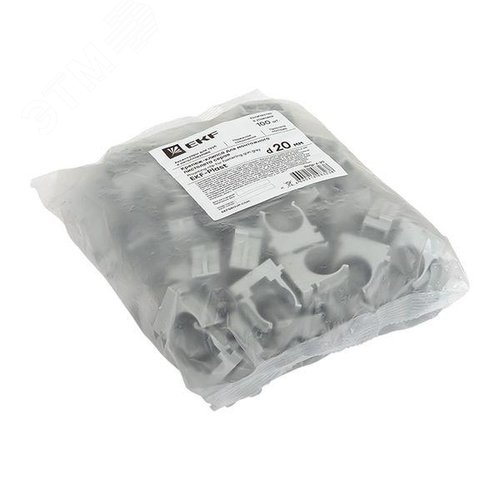 Крепеж-клипса для монтажного пистолета d20 мм серая -Plast - фото 8