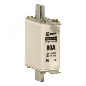 Вставка плавкая ППН-33 100/80А габарит 00С - фото 1