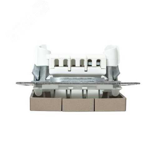 Механизм выключателя. трёхклавишный. шампань Эпика EKF - фото 6