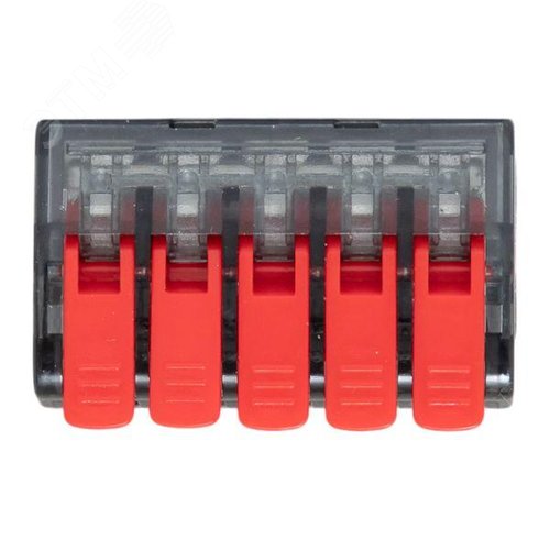 Строительно-монтажная клемма СМК 221-615 с рычагом 5 отверстий 0.5-4.0(6) мм2 EKF PROxima - фото 5