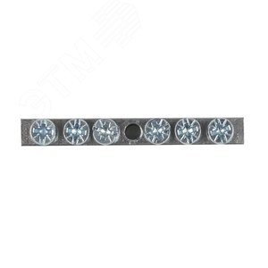 Шина PEN ноль-земля (6x9мм) 6 отв. цинк крепеж по центру - фото 2