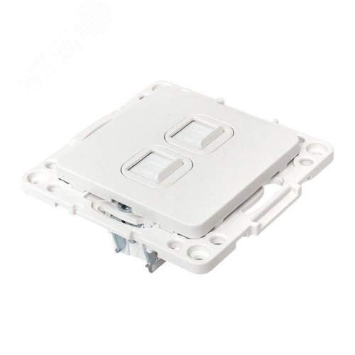 Стокгольм Механизм розетки RJ-45 2-местной белый EKF - фото 7