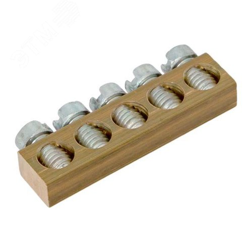 Шина PEN ноль-земля (6х9 мм) 5 отв. для щито EKF  Nova, Unix, Unix65 - фото 3