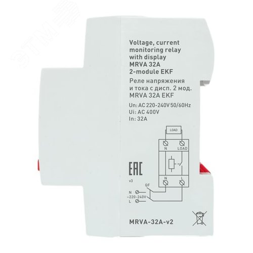 Реле напряжения и тока с дисп. 2 мод. MRVA 32A - фото 6