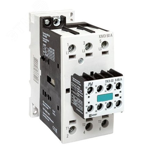 Комплект КМЭ 50А 400В АС с дополнительными контактами 2НО+2НЗ EKF AVERES - фото 1