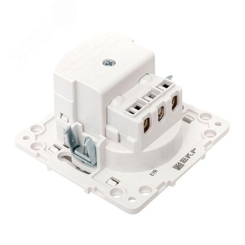 Стокгольм Механизм Розетки 1-местной с/з, USB A+C 16А винтовые клеммы белый с защ. штор. EKF - фото 6