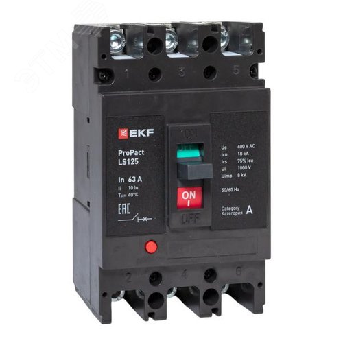 LS125 18кА 3P 63А ProPact EKF - фото 1
