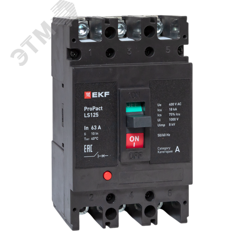 Изображение товара LS125 18кА 3P 63А ProPact EKF (шт)