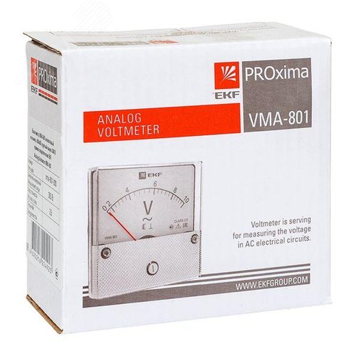 Вольтметр VM-A801 аналоговый на панель 80х80 круглый вырез 300 В прямое подключение - фото 9