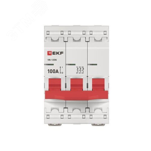 Выключатель нагрузки (ВН) трехполюсный 3P 100А ВН-125N S1253100 PROXIMA EKF - фото 4