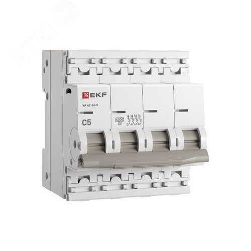 Выключатель автоматический ВА 47-63N 4P 5А (C) 6кА PROXIMA - фото 1