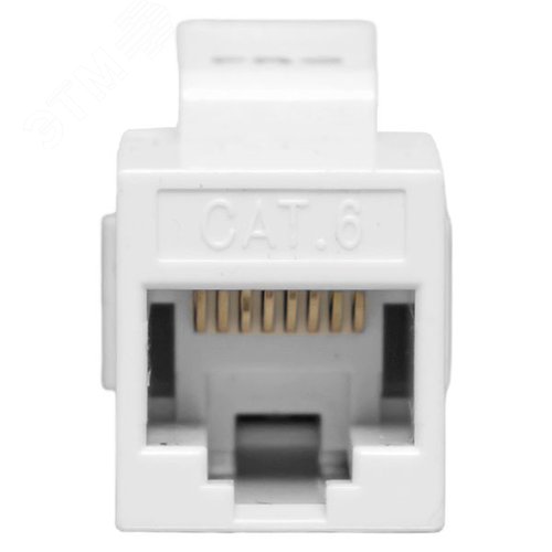 Адаптер проходной TERACOM PRO Cat.6 неэкранированный RJ45-RJ45 тип Keystone белый - фото 1