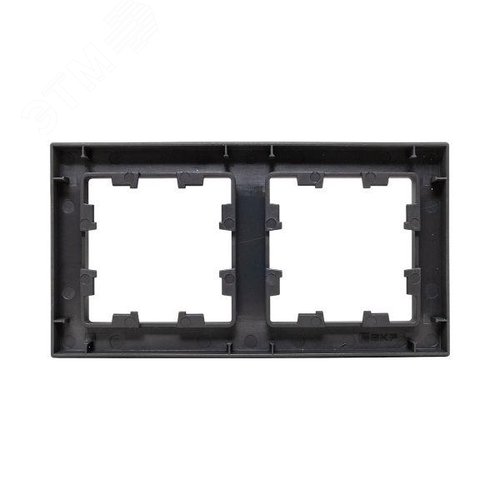 Эпика Рамка 2-местная черный пластик EKF - фото 4