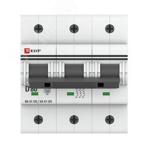 Выключатель автоматический ВА 47-125 3P 80А (D) 15кА PROxima - фото 2