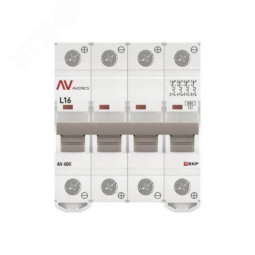 Выключатель автоматический AV-6 DC 4P 16A (L) 6kA AVERES - фото 4