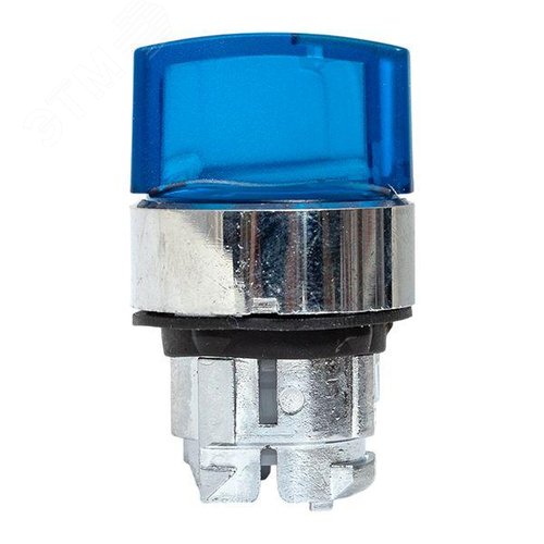 Исполнительный механизм переключателя S4 синий на 3 положения с фиксацией, с подсветкой с короткой ручкой IP65 - фото 4