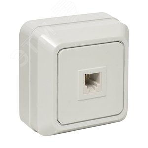 Изображение товара Рим Розетка телефонная Phone белая (шт)