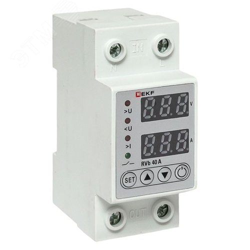 Реле напряжения и тока с дисплеем RVb 40A - фото 1